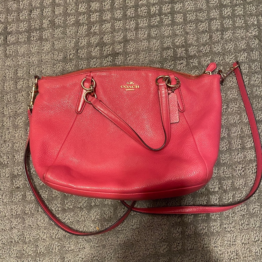 Pink Coach Crossbody Purse